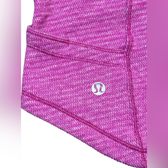 Lululemon Base Runner 1/2 Zip Raspberry Pique Pink Rulu Long Sleeve Size 6 - Picture 8 of 15